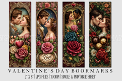 Valentine's Day Bookmarks, Printable Valentine Bookmarks, 20 Product Image 1