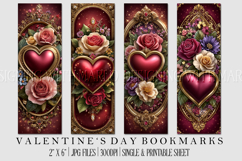 Valentine's Day Bookmarks, Printable Valentine Bookmarks, 23 Product Image 1