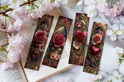 Valentine's Day Bookmarks, Printable Valentine Bookmarks, 24 Product Image 2