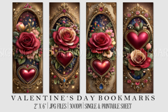 Valentine's Day Bookmarks, Printable Valentine Bookmarks, 26 Product Image 1