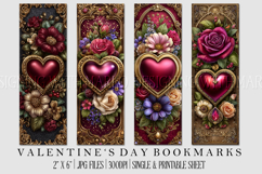 Valentine's Day Bookmarks, Printable Valentine Bookmarks, 27 Product Image 1