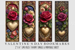 Valentine's Day Bookmarks, Printable Valentine Bookmarks, 29 Product Image 1