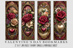 Valentine's Day Bookmarks, Printable Valentine Bookmarks, 30 Product Image 1