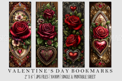 Valentine's Day Bookmarks, Printable Valentine Bookmarks, 32 Product Image 1