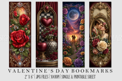 Valentine's Day Bookmarks, Printable Valentine Bookmarks, s5 Product Image 1