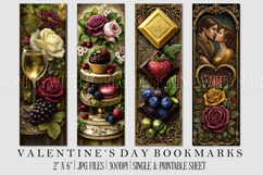 Valentine's Day Bookmarks, Printable Valentine Bookmarks, s7 Product Image 1