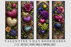 Valentine's Day Bookmarks, Printable Valentine Bookmarks, s8 Product Image 1