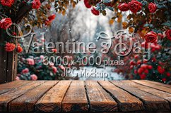 Valentine&#039;s Day Mockup, Front View, Winter Season Roses,B138 Product Image 1