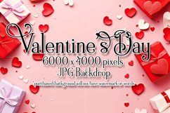 Valentine&#039;s Day Mockup, Top View Mock Up, Pink Red Mockup, 8 Product Image 1