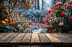 Valentine&#039;s Day Mockup, Front View, Winter Season Roses, B97 Product Image 1