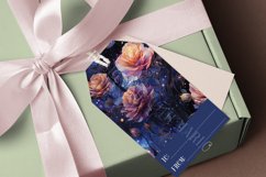 Valentine&#039;s Day Cosmic Roses Gift Tags &amp; Sheet, set 1 Product Image 2