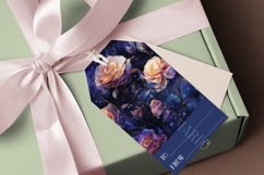 Valentine&#039;s Day Cosmic Roses Gift Tags &amp; Sheet, set 1 Product Image 3