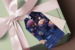 Valentine&#039;s Day Cosmic Roses Gift Tags &amp; Sheet, set 1 Product Image 4