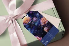 Valentine&#039;s Day Cosmic Roses Gift Tags &amp; Sheet, set 1 Product Image 5