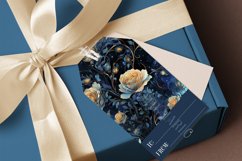 Valentine&#039;s Day Cosmic Roses Gift Tags &amp; Sheet, set 3 Product Image 3