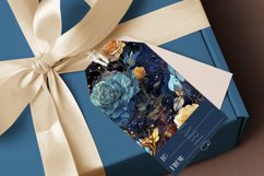 Valentine&#039;s Day Cosmic Roses Gift Tags &amp; Sheet, set 3 Product Image 4