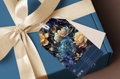 Valentine&#039;s Day Cosmic Roses Gift Tags &amp; Sheet, set 3 Product Image 5