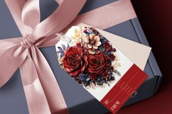 Valentine&#039;s Day Floral Heart Printable Gift Tags &amp; Sheet, s2 Product Image 2