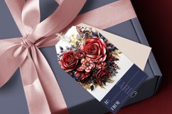 Valentine&#039;s Day Floral Heart Printable Gift Tags &amp; Sheet, s2 Product Image 4