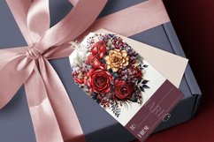 Valentine&#039;s Day Floral Heart Printable Gift Tags &amp; Sheet, s2 Product Image 5