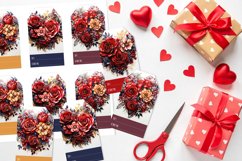 Valentine&#039;s Day Floral Heart Printable Gift Tags &amp; Sheet, s2 Product Image 6