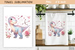 Valentines Day Watercolor Towel Sublimation|Kids Towel Product Image 1
