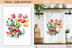 Valentines Day Watercolor Towel Sublimation|Kids Towel Product Image 1