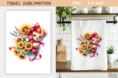 Valentines Day Watercolor Towel Sublimation|Kids Towel Product Image 1