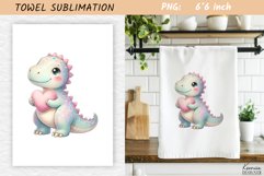 Valentines Day Watercolor Towel Sublimation|Kids Towel Product Image 1