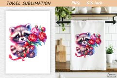 Valentines Day Watercolor Towel Sublimation|Kids Towel Product Image 1