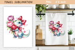 Valentines Day Watercolor Towel Sublimation|Kids Towel Product Image 1
