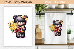 Valentines Day Watercolor Towel Sublimation|Kids Towel Product Image 1