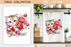 Valentines Day Watercolor Towel Sublimation|Kids Towel Product Image 1