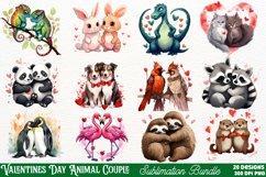 Valentines Day Animal Couple Bundle   Watercolor Valentines, Valentines Day Clipart, Valentines Clipart, Valentines Clipart Bundle, Valentines Watercolor, Watercolor Valentines, Valentines Sublimation, Valentines, Valentines Clip Art, Valentines Sublimati