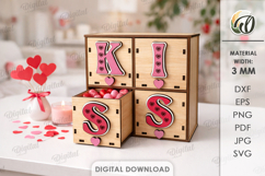 Valentine Boxes With Drawers Bundle Lasercut.Candy Box SVG Product Image 4