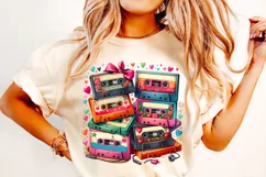 Valentines Day Cassette Tapes PNG, Valentine Sublimation PNG Product Image 3