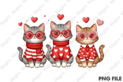 Valentines Day Cats Sublimation Product Image 1