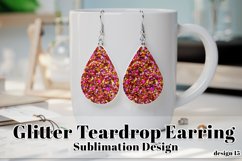 Chunky Glitter Earring, Teardrop Earring Sublimation Designl Product Image 1