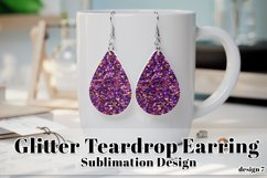 Chunky Glitter Earring, Teardrop Earring Sublimation Design7 Product Image 1