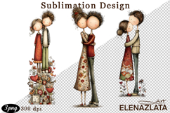 Valentines Heart and angel Clipart. Love png Product Image 1