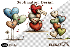 Valentines Heart and angel Clipart. Love png Product Image 1