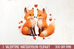 Valentines Day Animal Couple Sublimation, Christmas Clipart Product Image 1