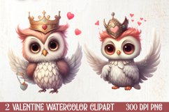 Chibi Angel Kitty Valentine Clipart, Valentines PNG Product Image 1