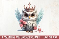 Chibi Angel Kitty Valentine Clipart, Valentines PNG Product Image 1