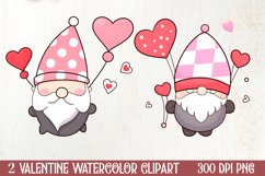 Valentines Day Gnomes Clipart, Valentines Clipart Product Image 1