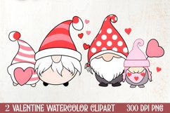 Valentines Day Gnomes Clipart, Valentines Clipart Product Image 1