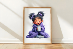 Valentines Day Coffee Girls Clipart Product Image 3