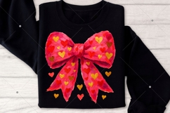 Valentines Day Coquette Bow PNG, Valentine Brushstroke Png Product Image 4