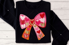 Valentines Day Coquette Bow PNG, Valentine Brushstroke Png Product Image 4
