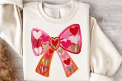 Valentines Day Coquette Bow PNG, Valentine Brushstroke Png Product Image 5